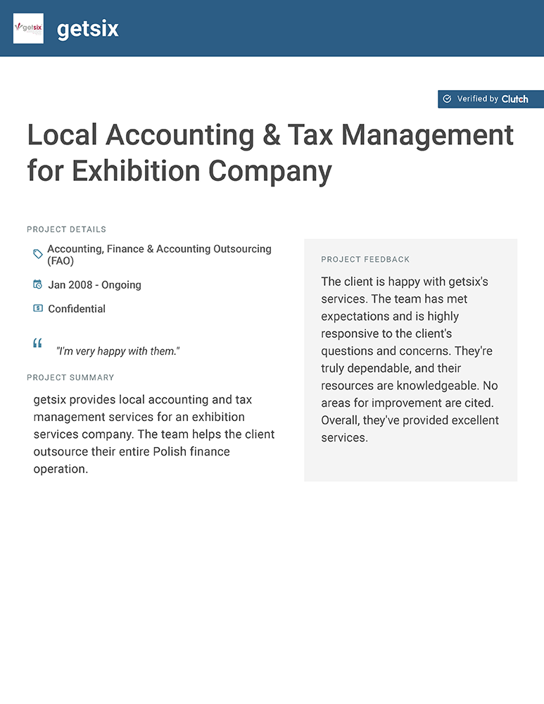 Lokalne zarządzanie rachunkowością i podatkami dla firmy wystawowej