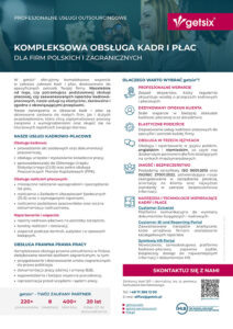 Kompleksowa obsługa kadr i płac - One Pager