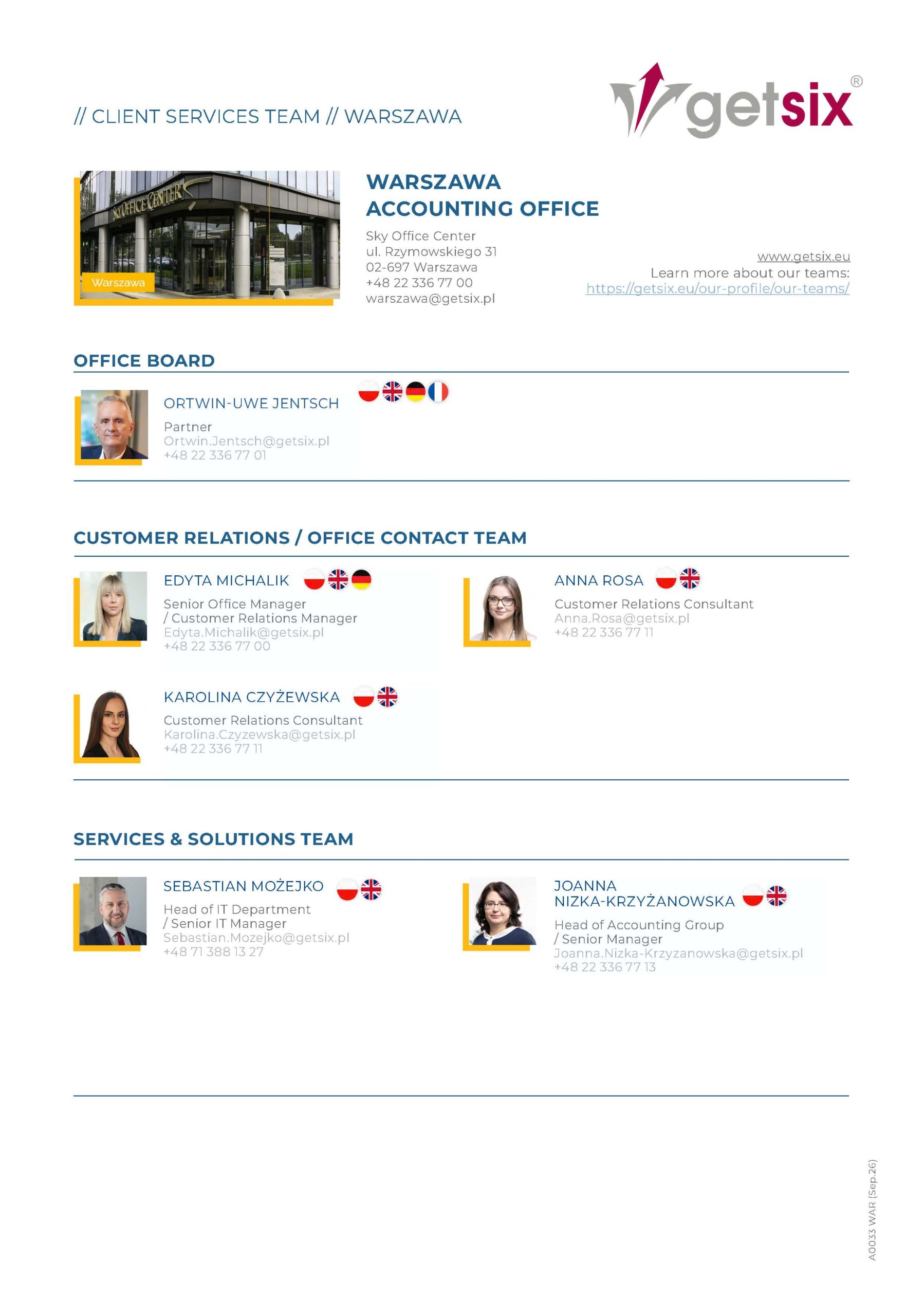 Client Services Teams - Warsaw