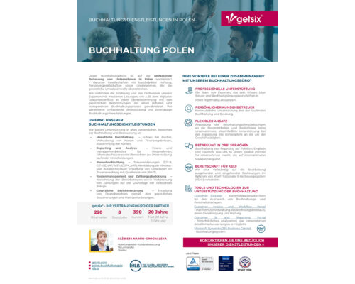 Buchhaltung Polen - One Pager