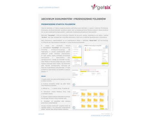 Factsheet Archiwium dokumentów i przenoszenie folderów